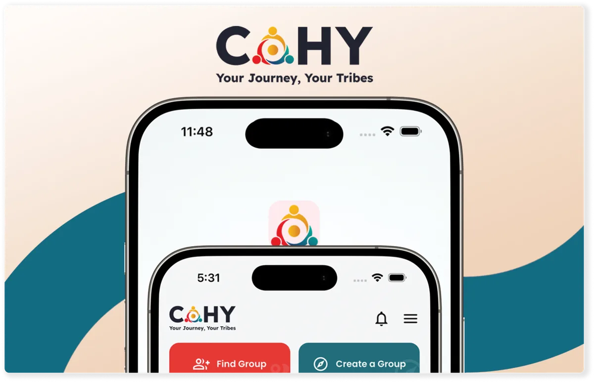 Cohy travel companion app portfolio screenshot — Fruxinfo