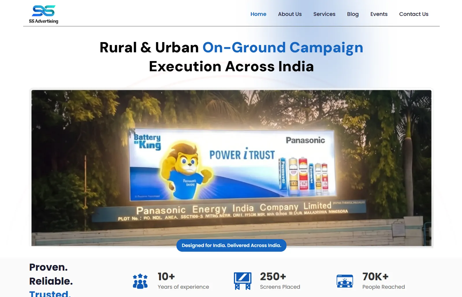 SS Advertising website portfolio screenshot — Fruxinfo